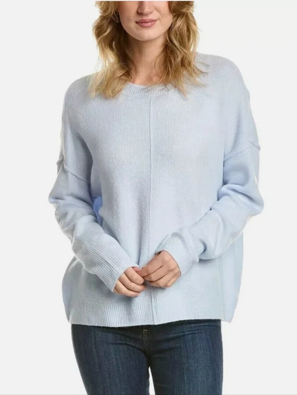 Vince Camuto Cozy Crewneck Extend-Shoulder Sweater